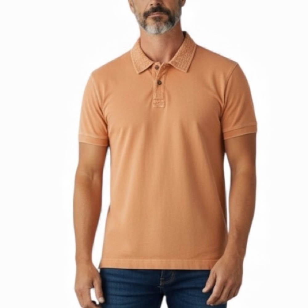 Tommy Bahama muted orange polo shirt 100% cotton Shirt sleeved Men’s XL